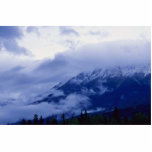 Clouding Around A Snow Capped Mountain Cut Out