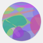Clouds 2 round stickers