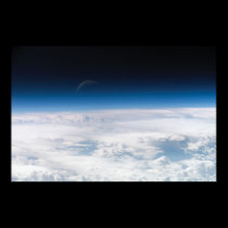 Clouds and Faint Moon posters