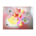 CLOUDS AND FLOWERS COLLAGE POST CARD