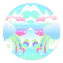 clouds and rainbow sky II stickers