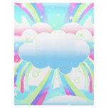 clouds and rainbow sky paper letterhead template