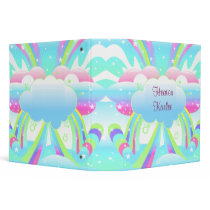 clouds and rainbow sky pastel notebook binders by dooni_notebooks clouds and rainbow sky pastel notebook binders