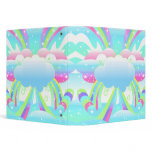clouds and rainbow sky pastel notebook 3 ring binders