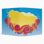 clouds and swirls notebook binder