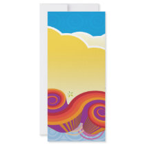 digital art, clouds, sky, skies, abstract, cool, dooni designs, colorful, modern, nature, orange, red, blue, stylized, Rack Card with custom graphic design