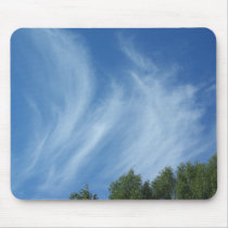 Clouds and trees mouse pad