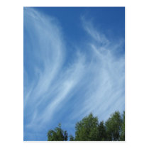 Clouds and trees postcards