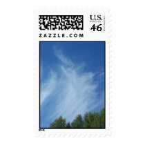 Clouds and trees stamp