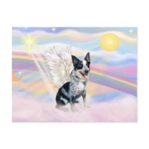 Clouds - Australian Cattle Dog Angel - Square Postcard