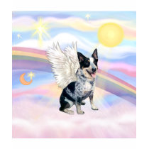 Clouds - Australian Cattle Dog Angel - Square t-shirts