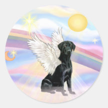 Clouds - Black Labrador Retriever Angel Sticker