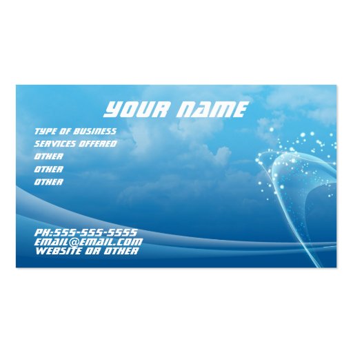 Clouds Business card (front side)