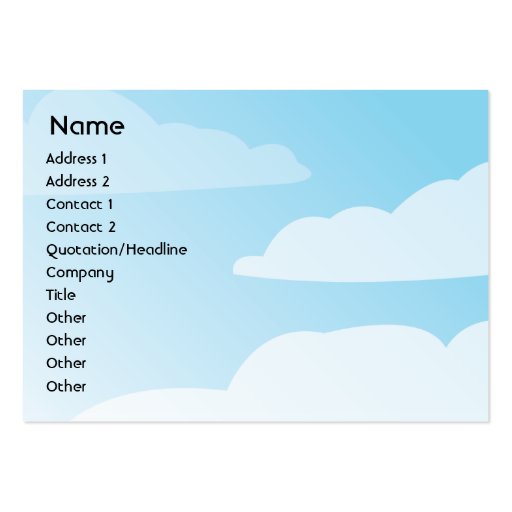 Clouds - Chubby Business Cards (front side)