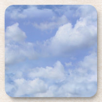 Clouds cork coasters