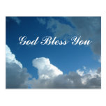 clouds God Bless You postcards