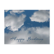 clouds happy birthday postcards