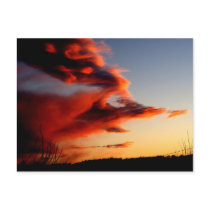 clouds in a sunset, postcard