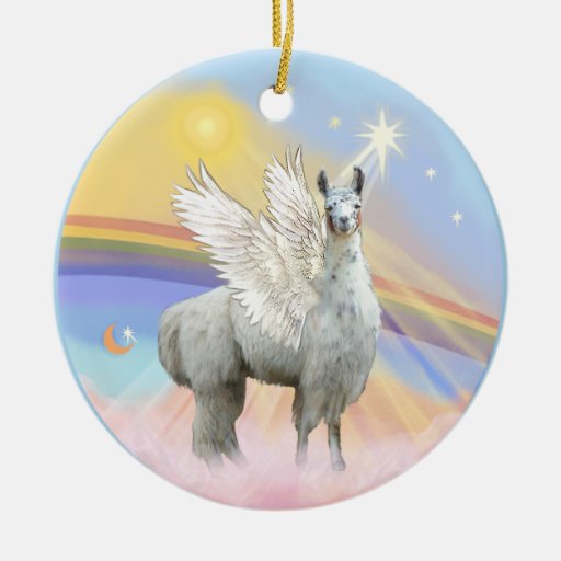 clouds llama angel 12 ceramic ornament zazzle clouds llama angel 12 ceramic ornament zazzle