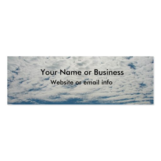 Clouds Mini Bookmark Business Card (back side)