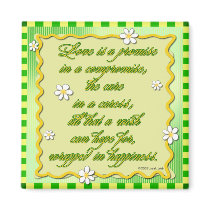 Clouds of Inspiration:  Love is a promise magnet