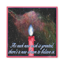 Clouds of Inspiration magnet:  Wish on a candle