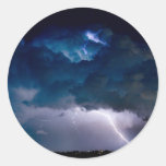 Clouds of Light. Lightning Striking Boulder Count Sticker