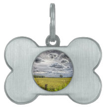 Clouds over Farm Fields Pet Name Tags