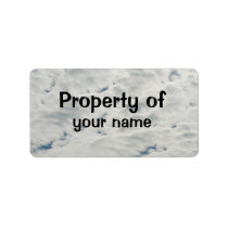 Clouds "Property of" Label labels