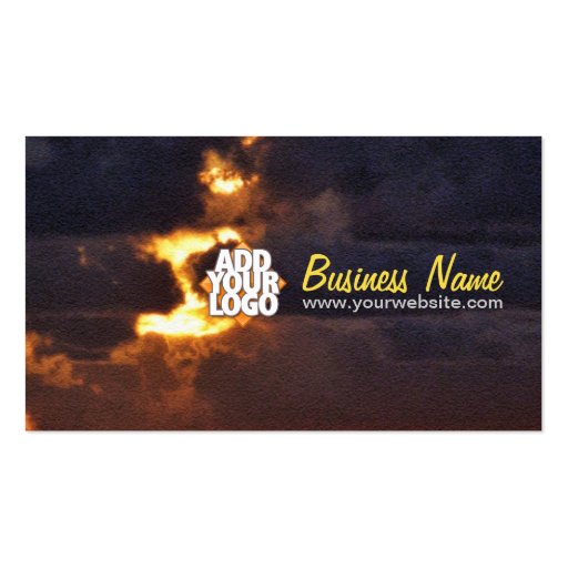 Clouds Rich Sunset Texture Weather Business Card (back side)