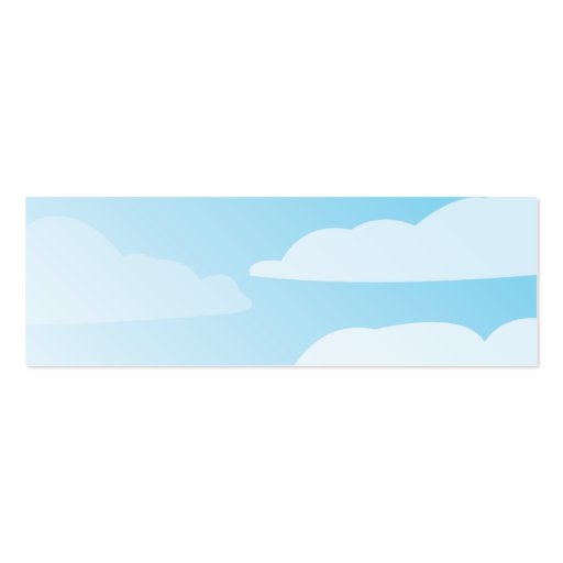 Clouds - Skinny Business Card Template (back side)