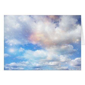 Clouds Wings of Gold and Silver Card