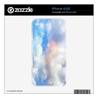 Clouds Wings of Gold and Silver Iphone 4 Decals