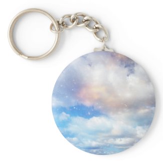 Clouds Wings of Gold and Silver Keychain