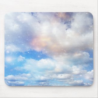 Clouds Wings of Gold and Silver Mouse Pads