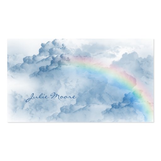 Clouds with Rainbow Personal Business Card (front side)