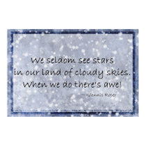 Cloudy blue Sky Star haiku Poster