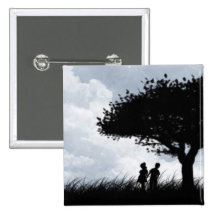 Cloudy day pinback buttons