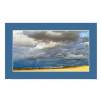 Cloudy desert posters