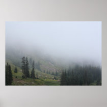 Cloudy Mountain Slope poster