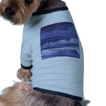 Cloudy Night Sea - CricketDiane Ocean Art Pet T-shirt