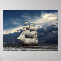 Cloudy Skies Poster