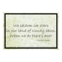 Cloudy Sky Star haiku Poster