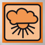 cloudy sunny orange 02 print