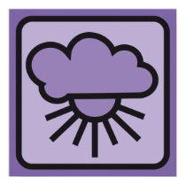cloudy sunny purple 02 posters