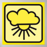 cloudy sunny yellow 02 posters