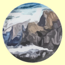 Cloudy Valley painting plates