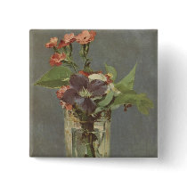 Clove and clematis in a crystal vase - Manet Buttons