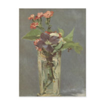 Clove and clematis in a crystal vase - Manet Postcard