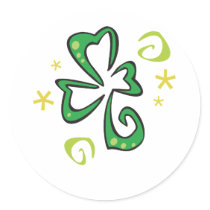 Clover and Swirls St. Paddys Day Design stickers by Eholidayz Clover and Swirls St. Paddys Day Design stickers